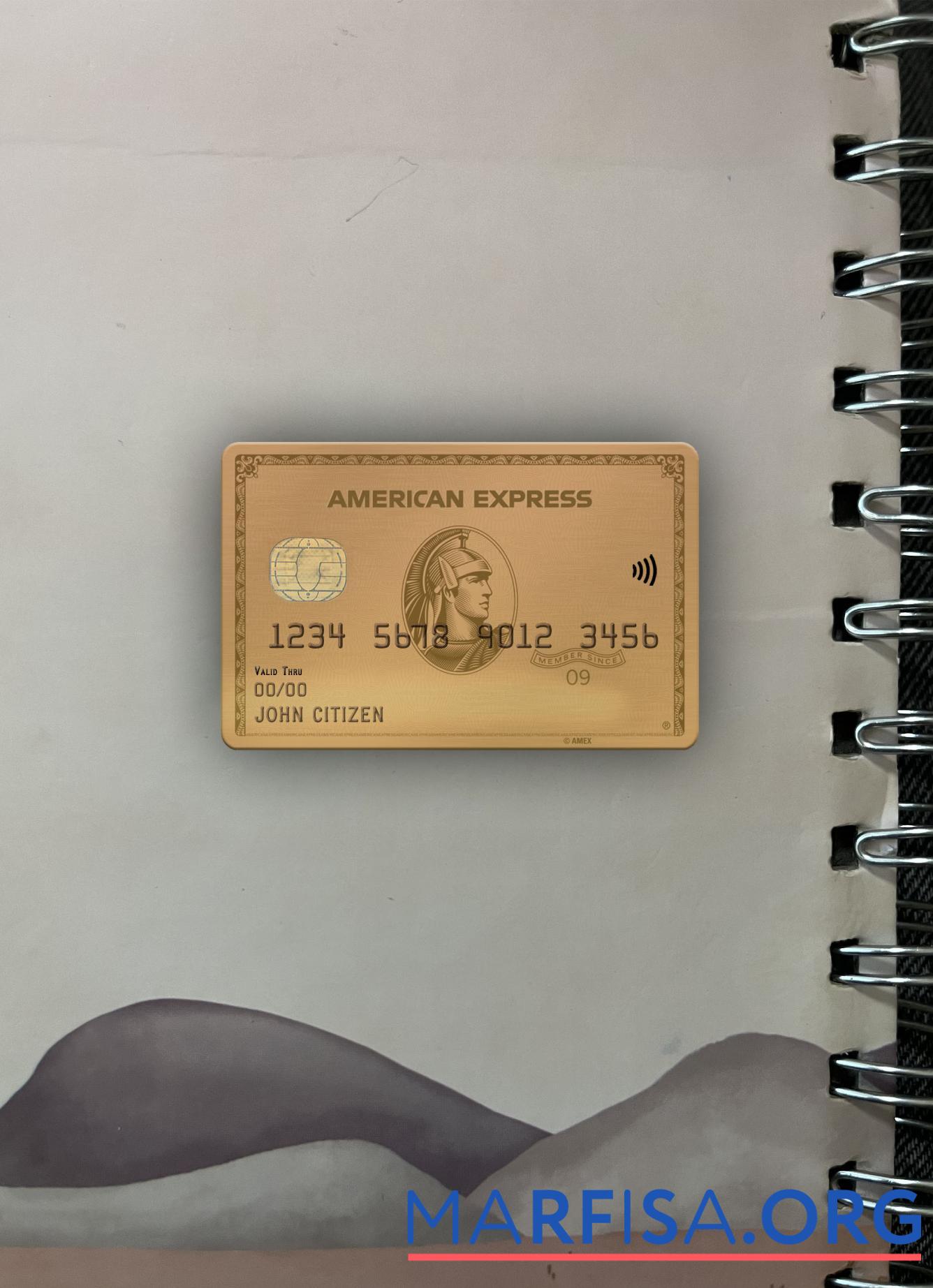 США Maryland Howard Personal Банковский AMEX gold Карта фотообраз Лицевая сторона предпросмотр