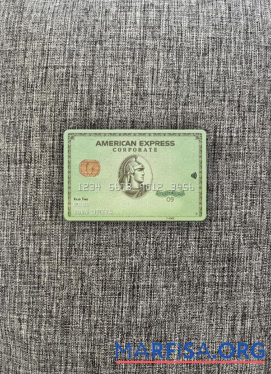 США Massachusetts Radius Банковский AMEX зелёный Карта фотообраз Лицевая сторона шаблон