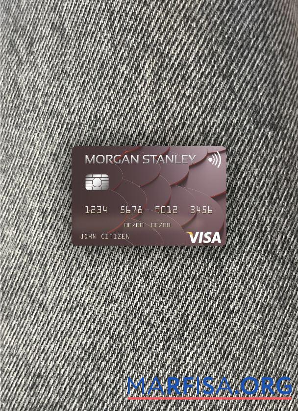 США Morgan Stanley Банковский Виза Карта фотообраз Лицевая сторона дизайн
