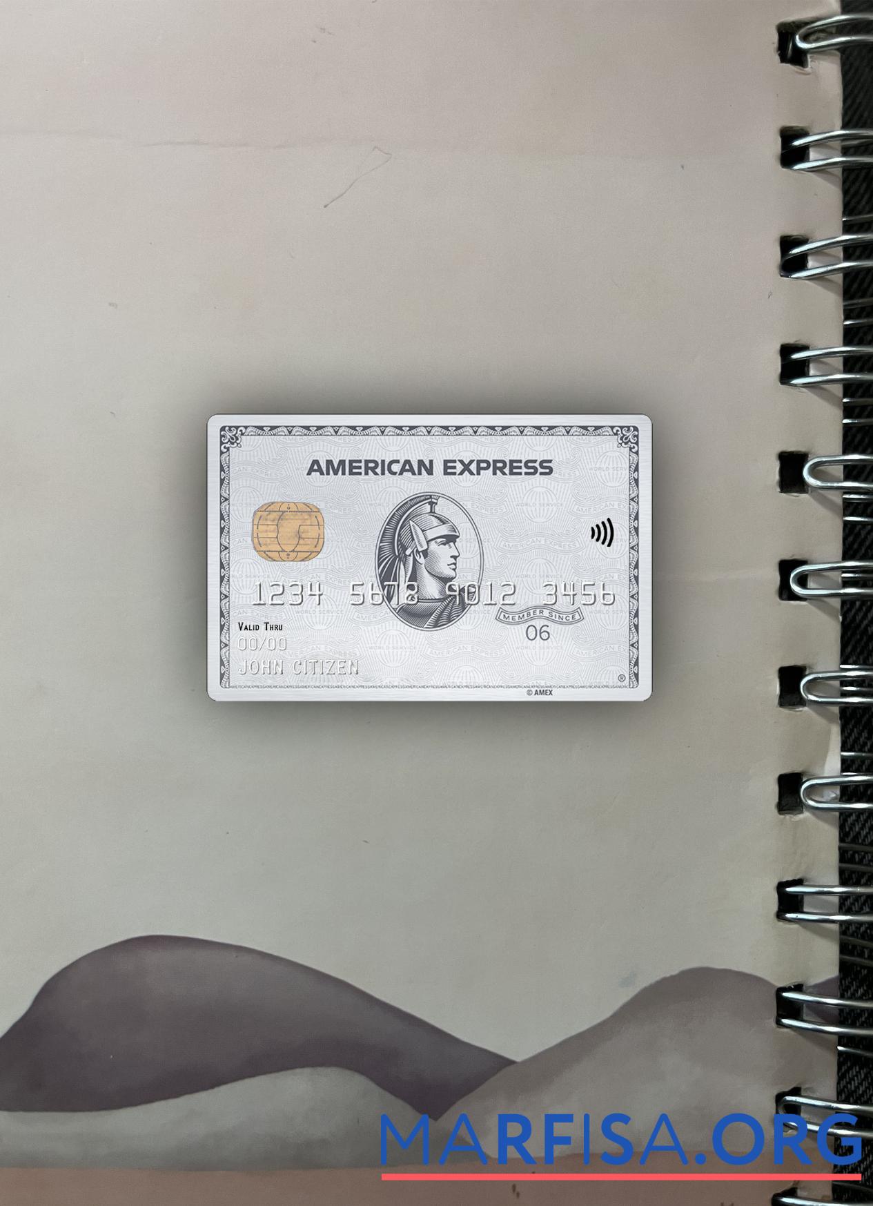США NAB Банковский AMEX platinum Карта фотообраз Лицевая сторона дизайн