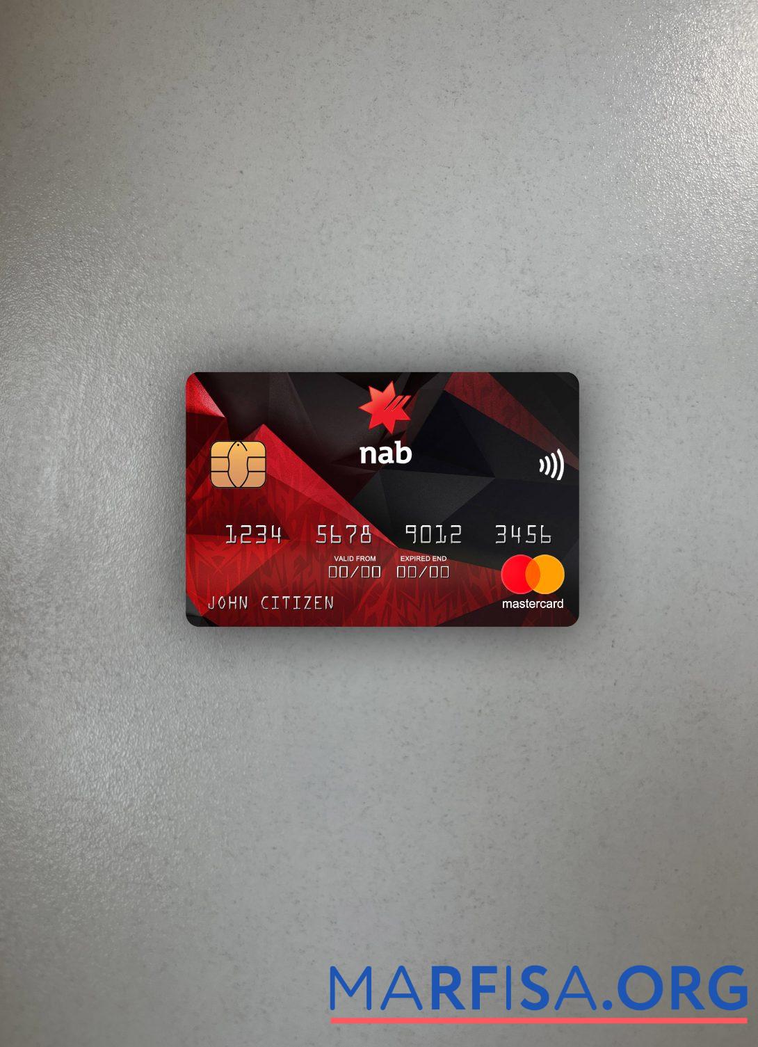 США NAB Банковский mastercard фотообраз Лицевая сторона дизайн
