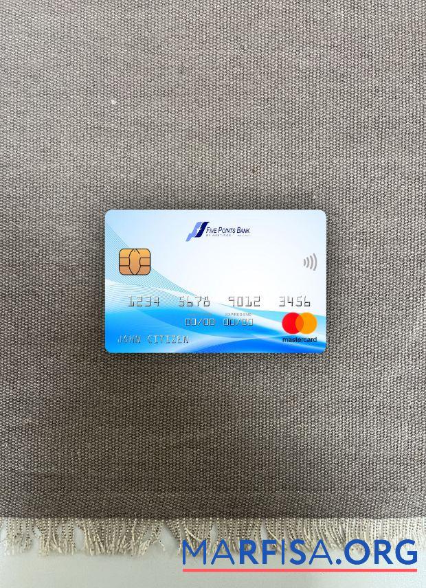 США Nebraska Five Points Банковский mastercard фотообраз Лицевая сторона макет