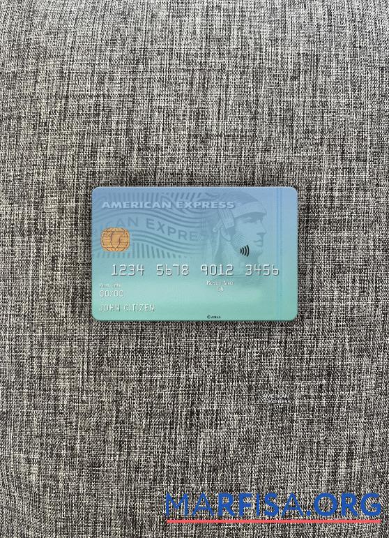 США Новый York CFSB Банковский AMEX Карта фотообраз Лицевая сторона макет