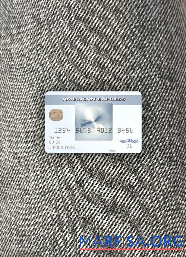 США Новый York CFSB Банковский AMEX everyday┬« Кредит Карта фотообраз Лицевая сторона макет
