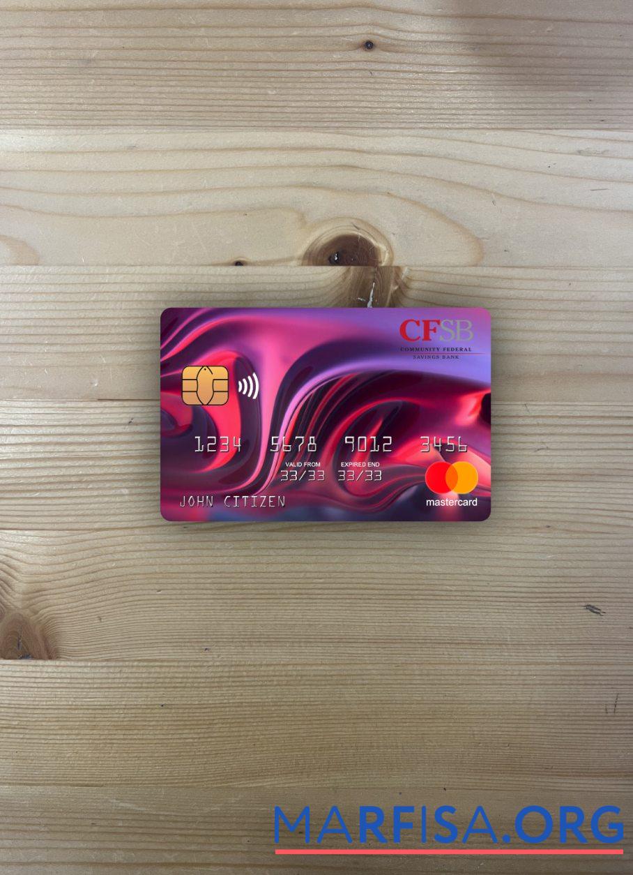 США Новый York CFSB Банковский mastercard фотообраз Лицевая сторона образец