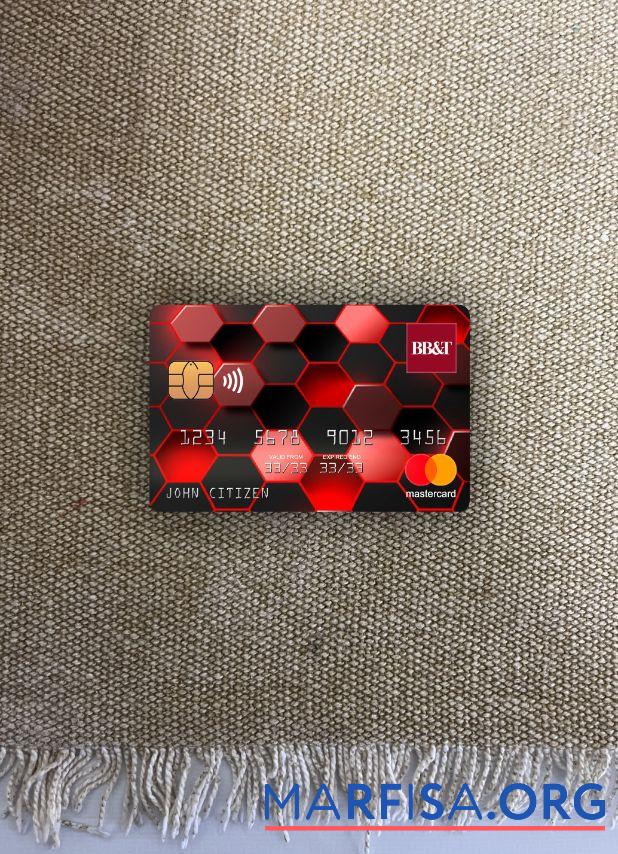 США North Carolina BB&T Corp. Банковский mastercard фотообраз Лицевая сторона образец