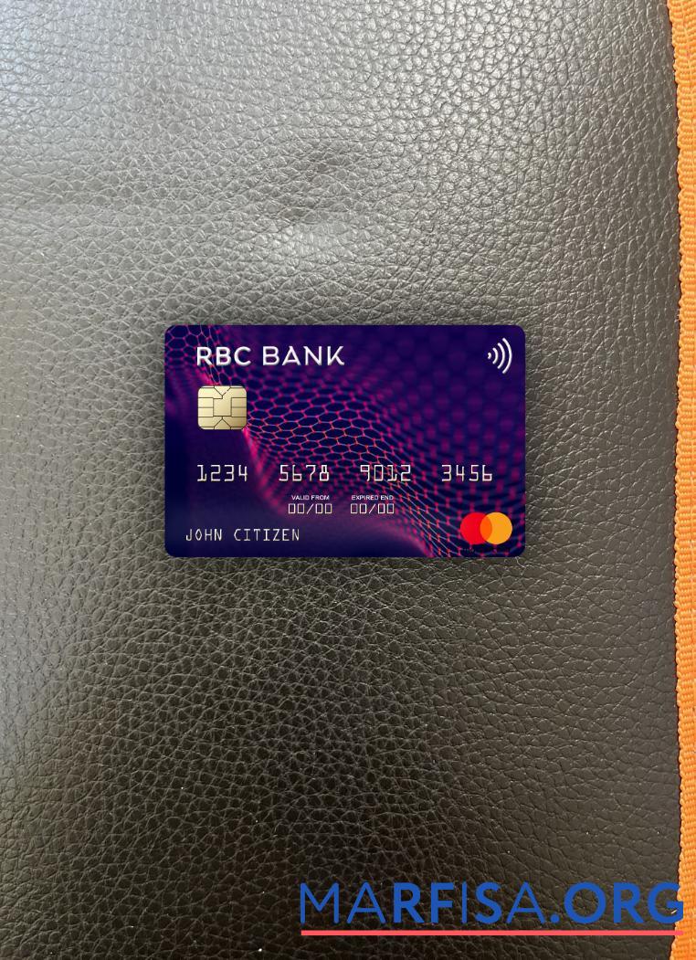 США RBC Банковский mastercard фотообраз Лицевая сторона дизайн