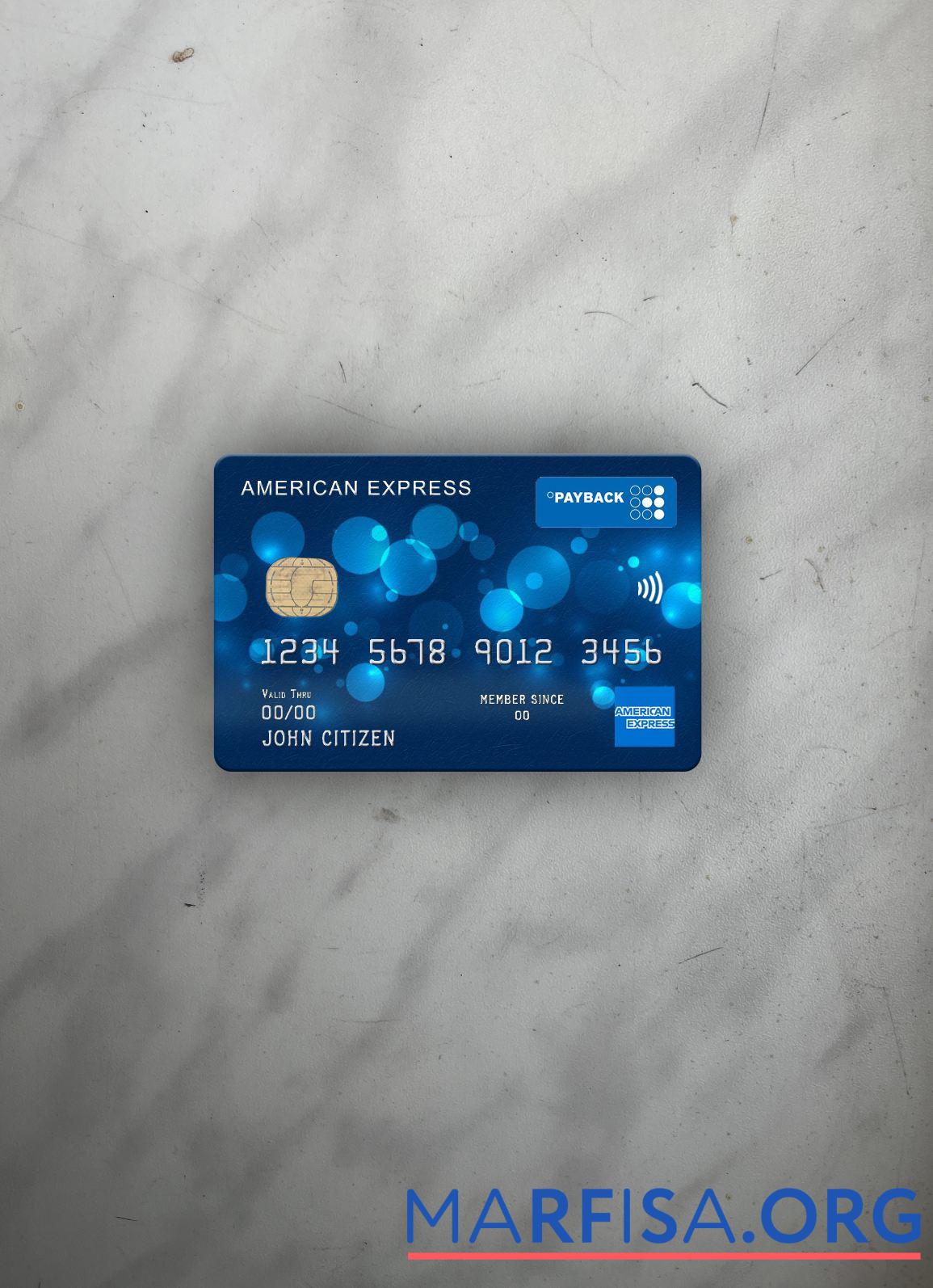 США Regions Банковский AMEX payback Карта фотообраз Лицевая сторона предпросмотр