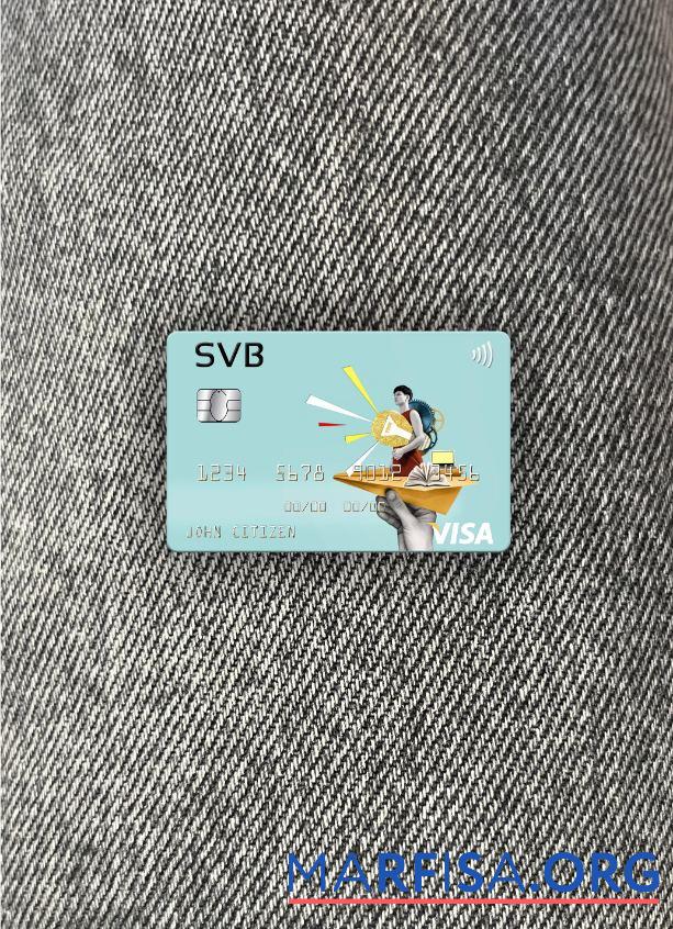США SVB Financial Group Виза Карта фотообраз Лицевая сторона дизайн