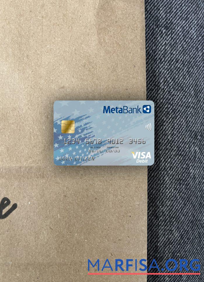США South Dakota Metabank Виза Карта фотообраз Лицевая сторона дизайн