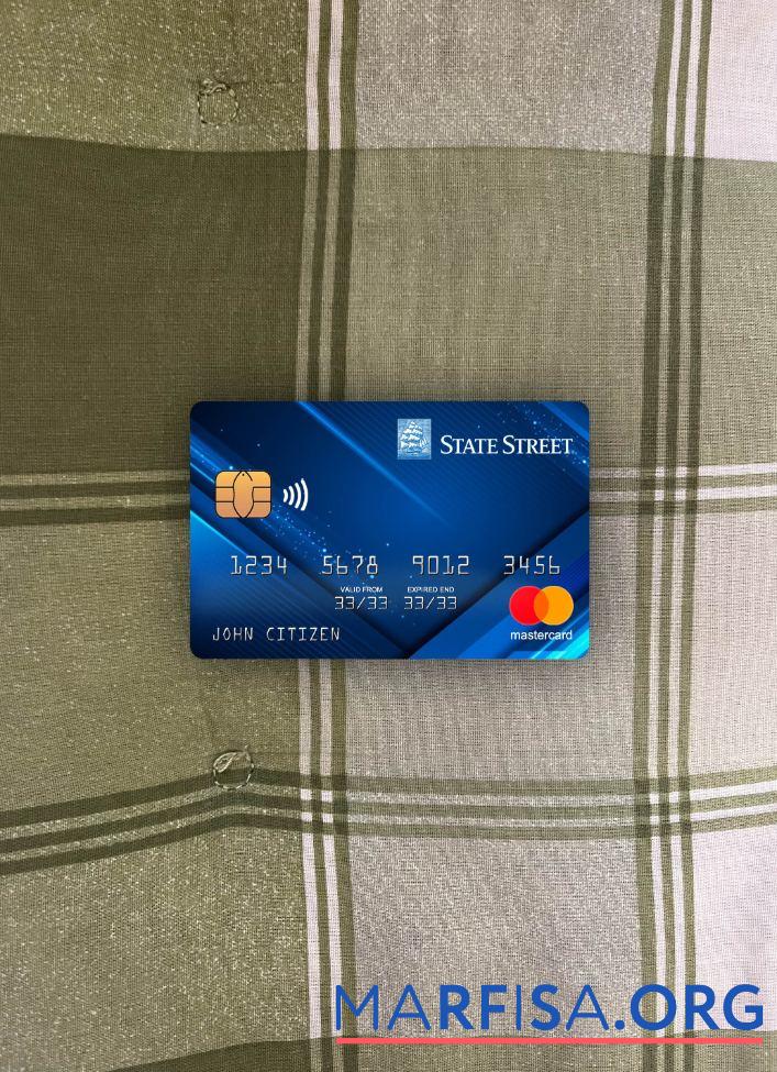 США State Street Corporation Банковский mastercard фотообраз Лицевая сторона образец