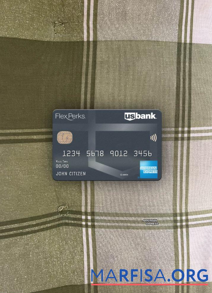 США U.S. Банковский FlexPerks Reserve Amex Карта фотообраз Лицевая сторона дизайн