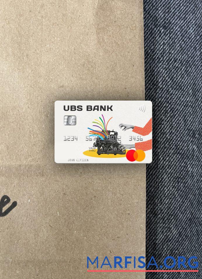 США UBS Банковский mastercard фотообраз Лицевая сторона образец