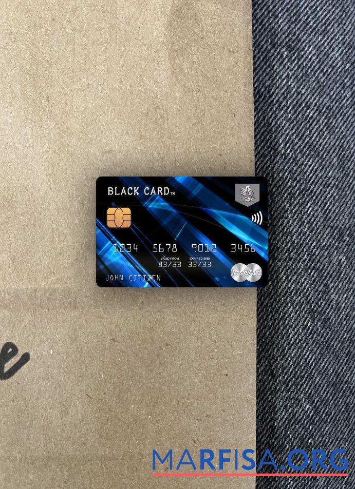 США USAA Банковский mastercard фотообраз Лицевая сторона дизайн