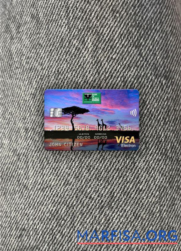 Уганда Банковский of Africa Виза electron фотообраз Лицевая сторона предпросмотр