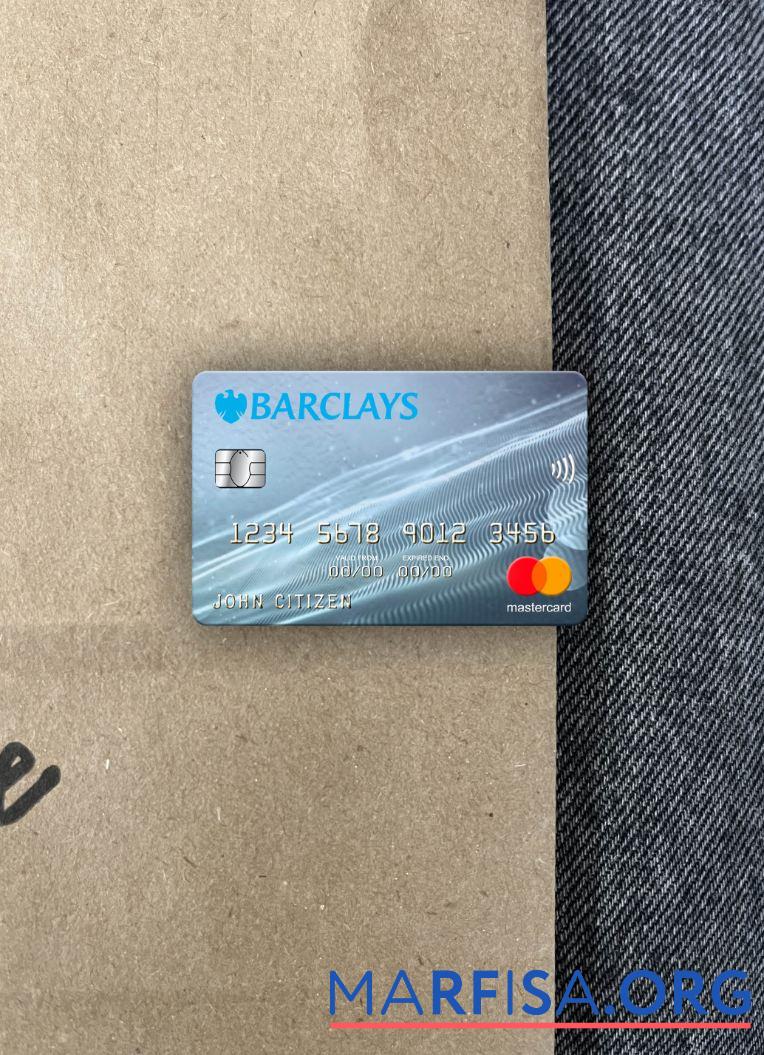 Великобритания Barclays Банковский mastercard фотообраз Лицевая сторона дизайн