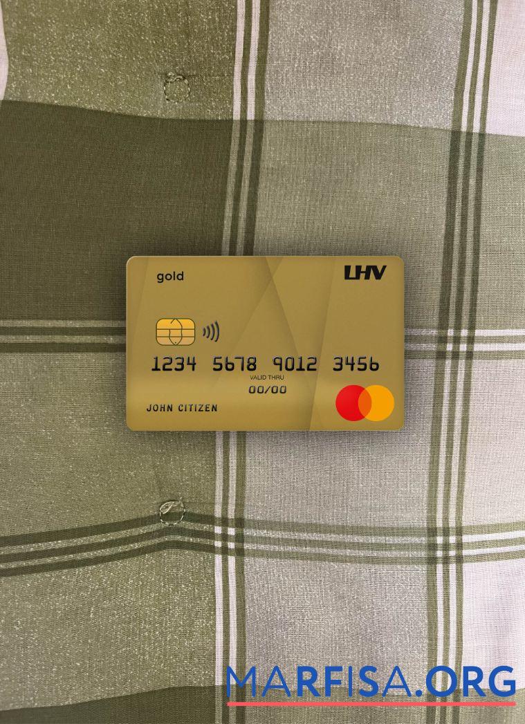 Великобритания LHV Банковский mastercard gold фотообраз Лицевая сторона предпросмотр