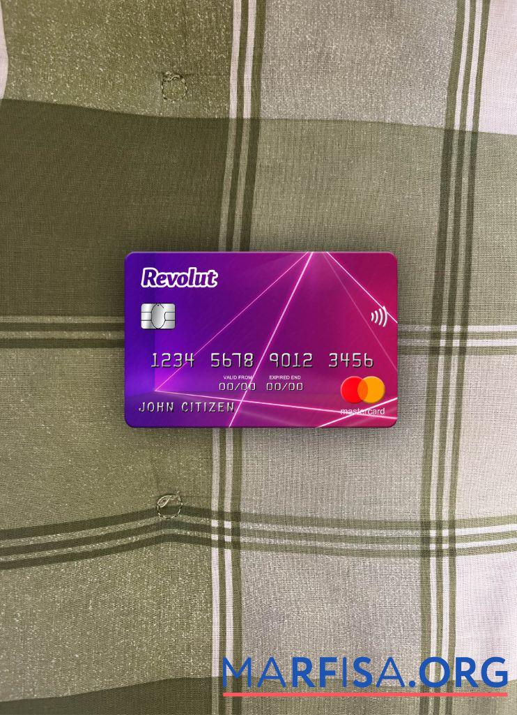 Великобритания Revolut mastercard фотообраз Лицевая сторона макет