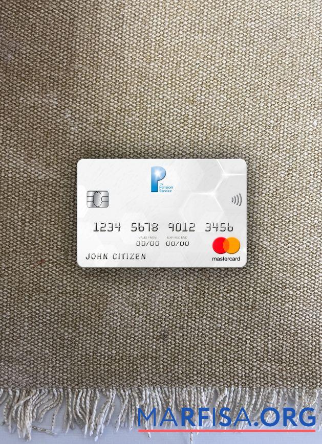 Великобритания The Pension Услуга Банковский mastercard фотообраз Лицевая сторона предпросмотр
