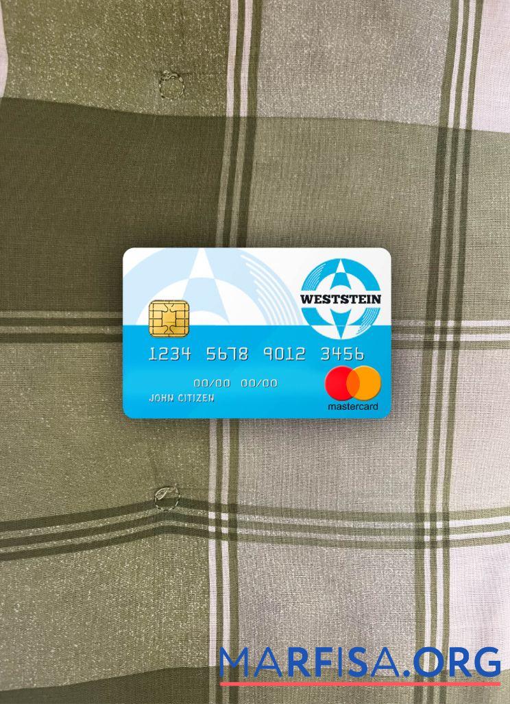Великобритания Weststein Банковский mastercard фотообраз Лицевая сторона дизайн