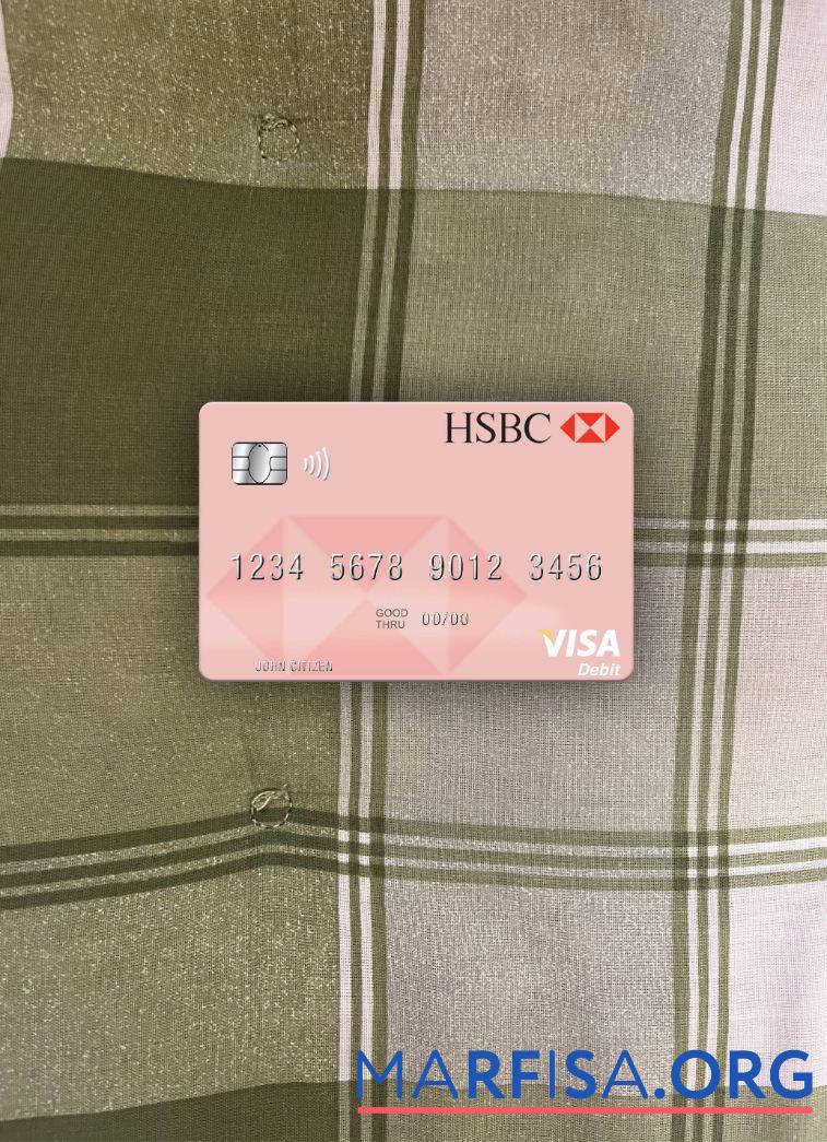 Уругвай HSBC Банковский Виза dbeit Карта фотообраз Лицевая сторона предпросмотр