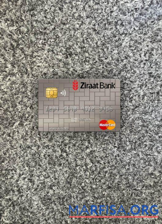 Узбекистан Ziraat Банковский mastercard фотообраз Лицевая сторона образец