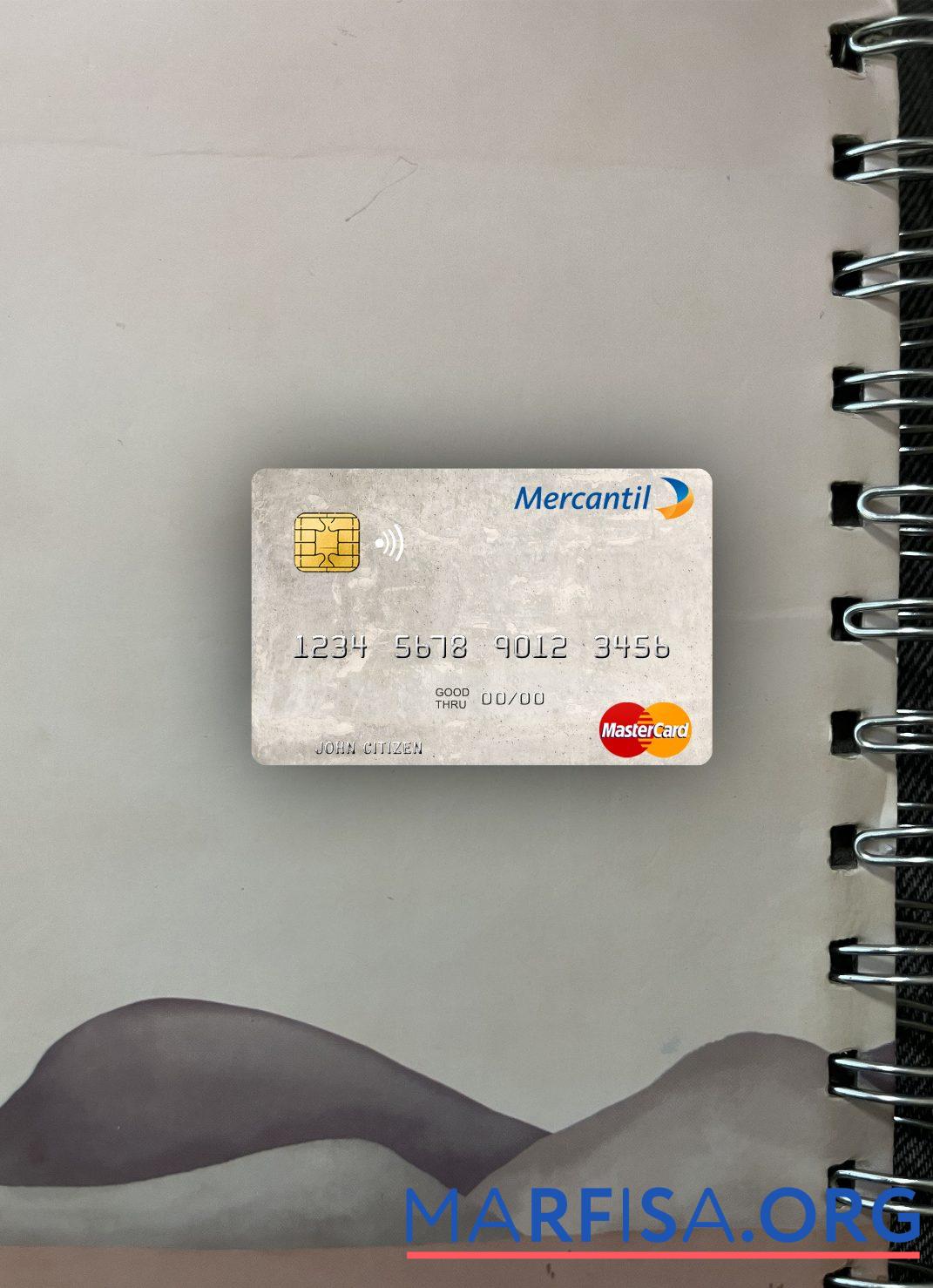 Венесуэла Banco Mercantil mastercard фотообраз Лицевая сторона дизайн