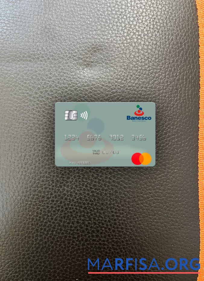 Венесуэла Banesco Banco Universal mastercard фотообраз Лицевая сторона шаблон