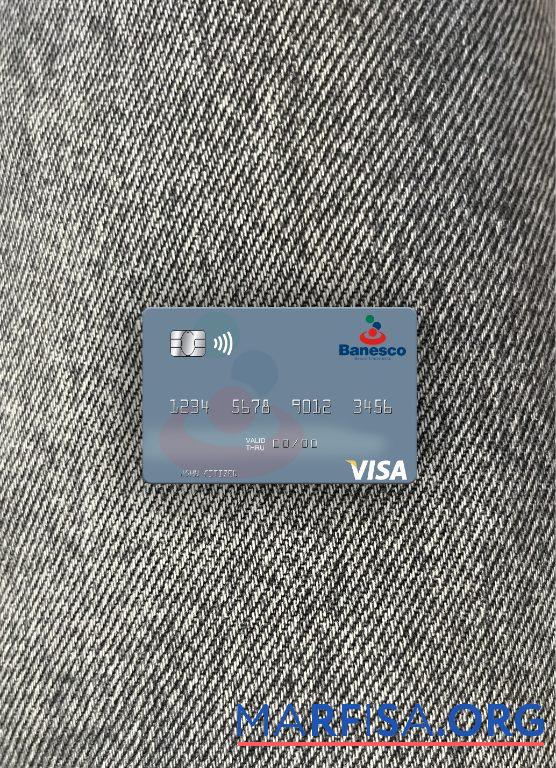Венесуэла Banesco Banco Universal Виза Карта фотообраз Лицевая сторона макет