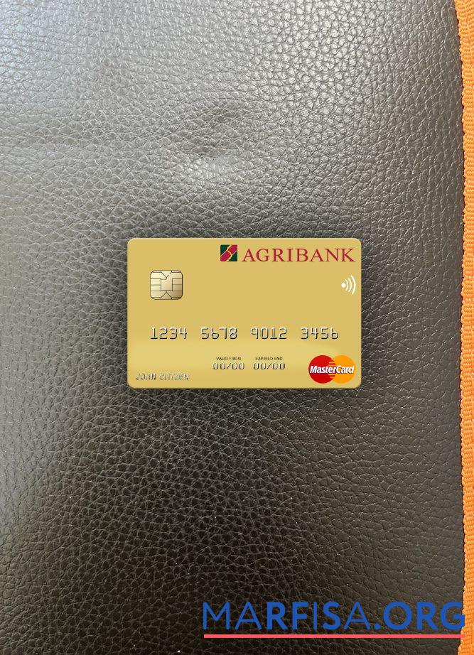 Вьетнам Agribank mastercard фотообраз Лицевая сторона дизайн