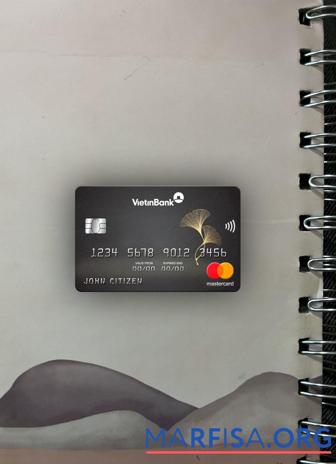 Вьетнам Vietinbank mastercard фотообраз Лицевая сторона макет