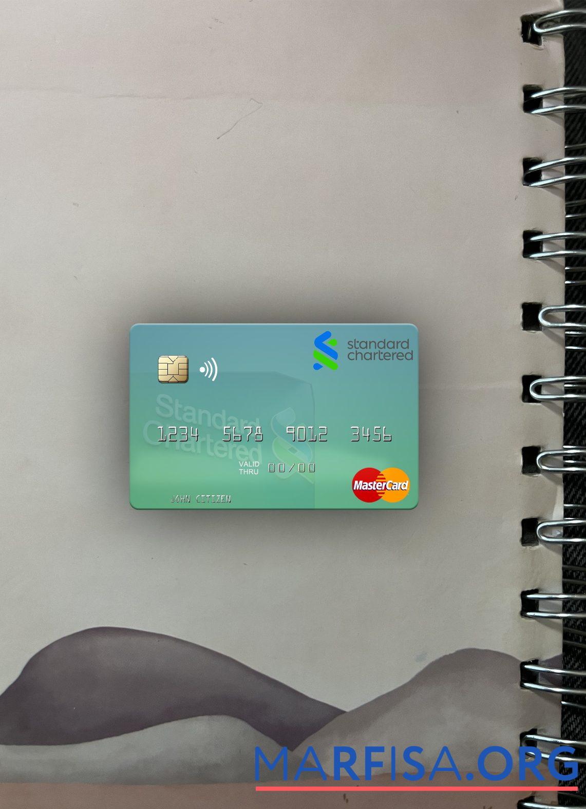 Зимбабве стандартный Chartered mastercard фотообраз Лицевая сторона предпросмотр
