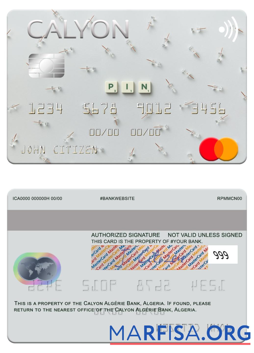 Алжир Calyon Alge╠ürie Банковский mastercard предпросмотр
