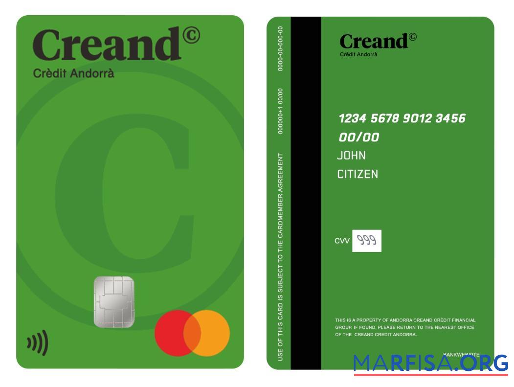 Андорра Creand Cre╠Çdit Financial Group vertical mastercard предпросмотр