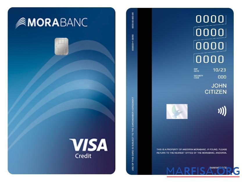 Андорра Mocabanc Виза Кредит Карта предпросмотр