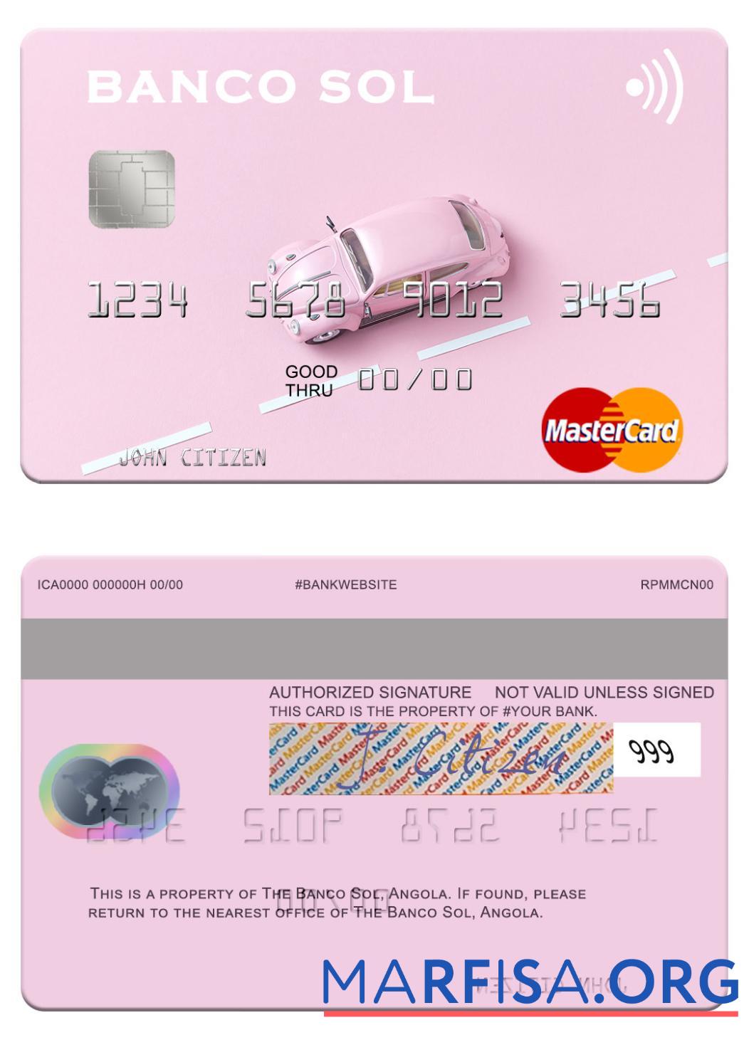 Ангола Banco Sol mastercard предпросмотр