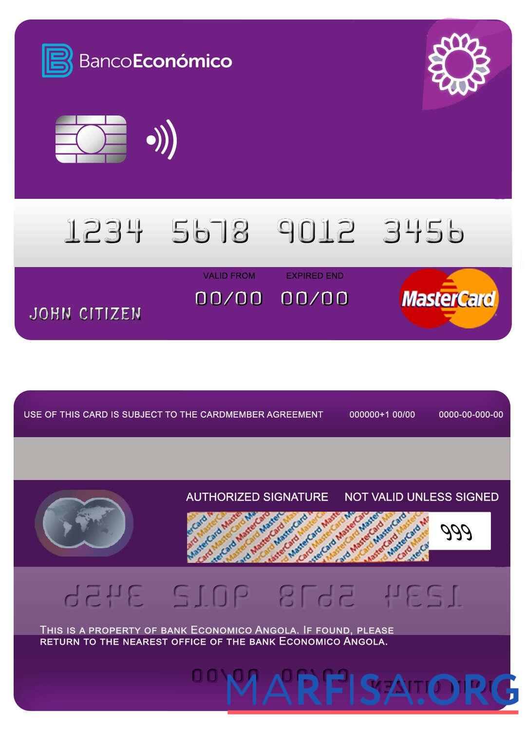 Ангола Банковский Economio mastercard предпросмотр