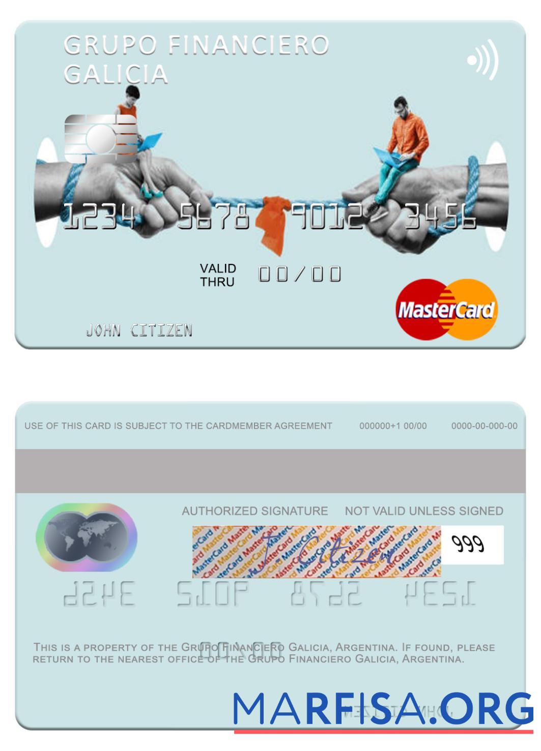 Аргентина Grupo Financiero Galicia mastercard предпросмотр