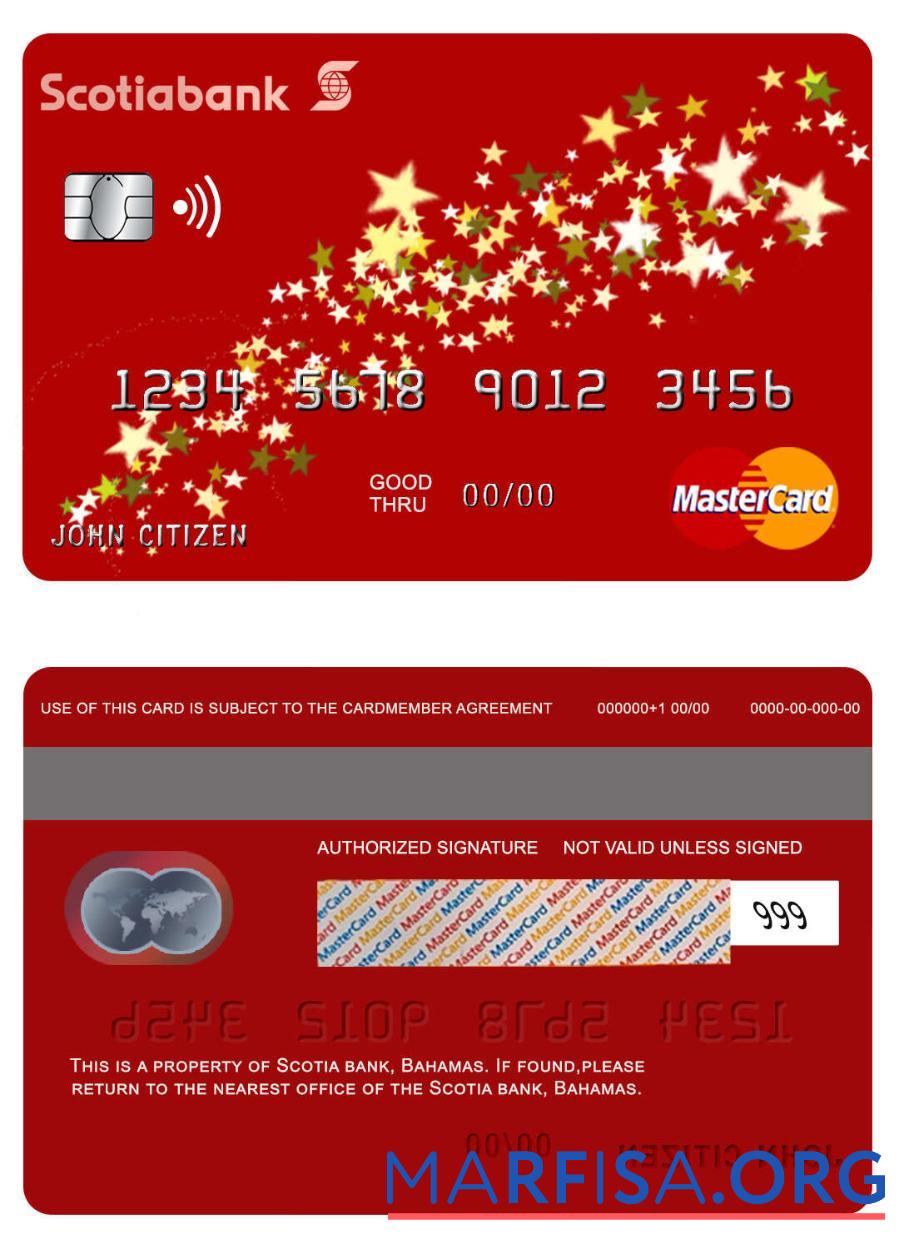 Багамы Scotia Банковский mastercard предпросмотр