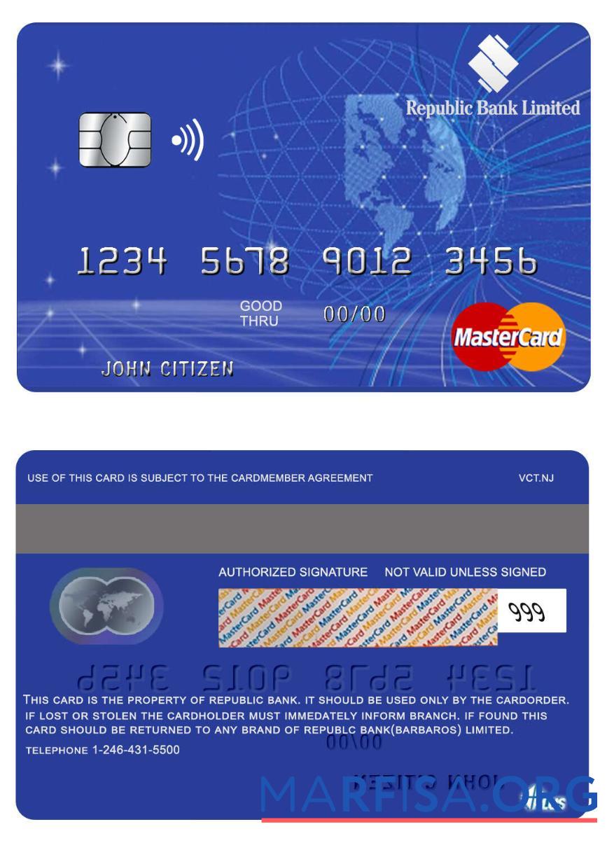Барбадос Republic Банковский mastercard предпросмотр