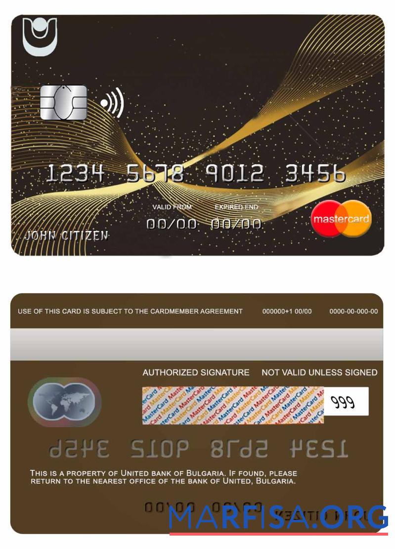 Болгария United Банковский mastercard предпросмотр
