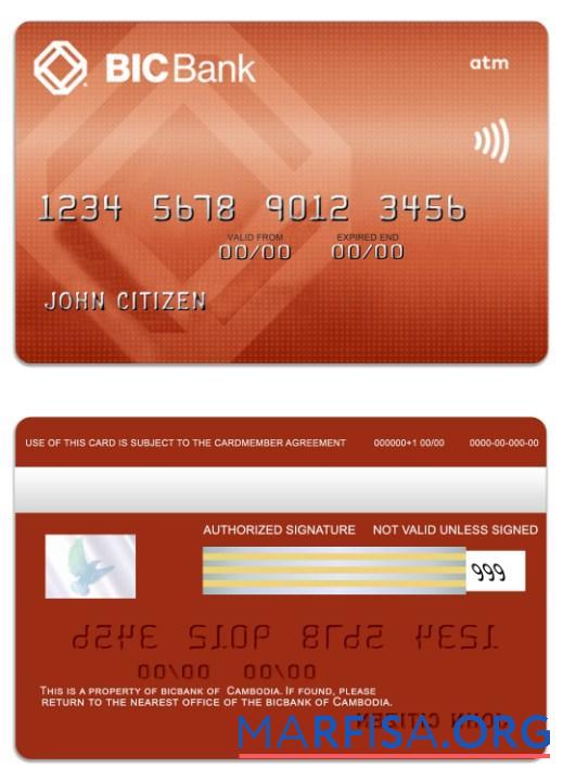 Камбоджа BICBank ATM Карта предпросмотр