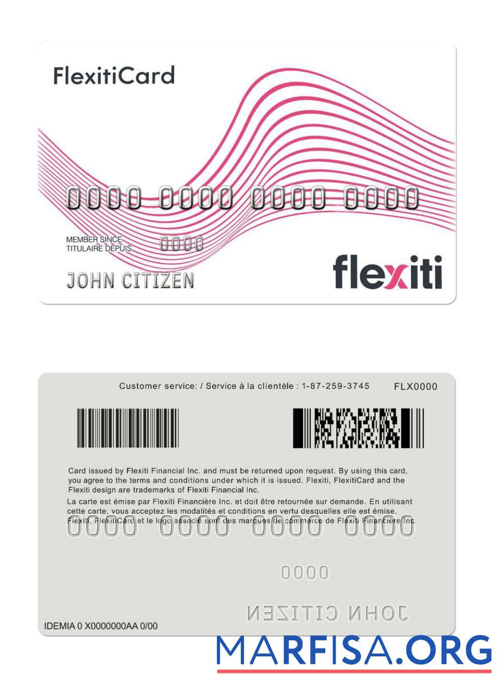 Канада Flexiti Карта образец