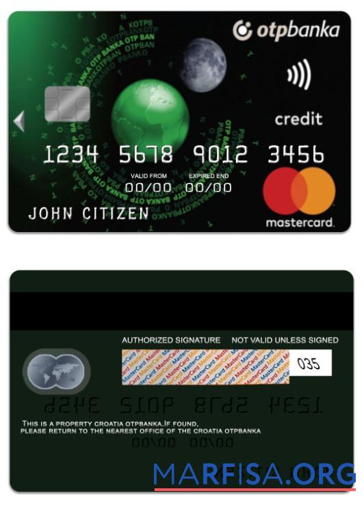 Хорватия OTP Banka стандартный Кредит Mastercard предпросмотр