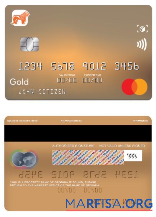 Грузия Банковский of Грузия gold mastercard предпросмотр