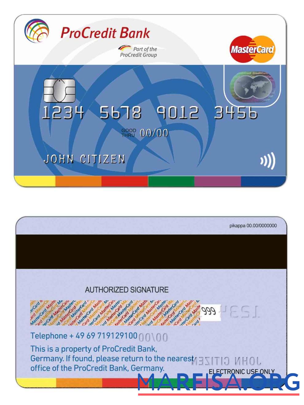 Германия ProCredit Банковский MasterCard предпросмотр