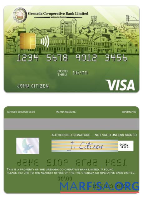 Гренада Co operative Банковский limited Виза classic Кредит Карта предпросмотр