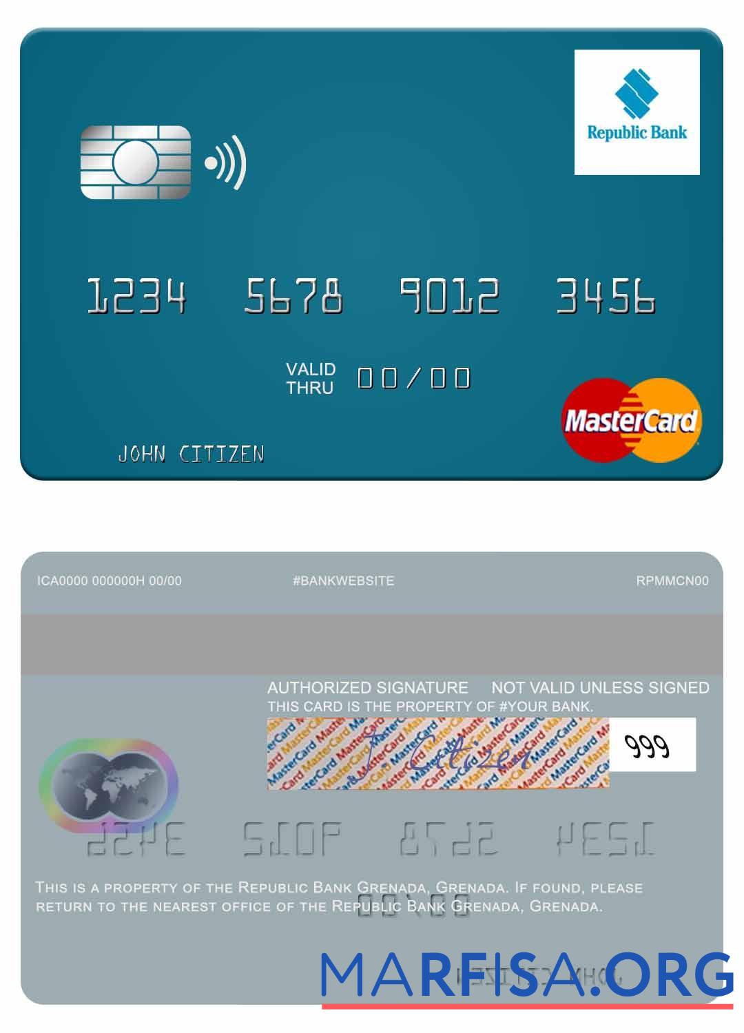 Гренада Republic Банковский Гренада mastercard предпросмотр