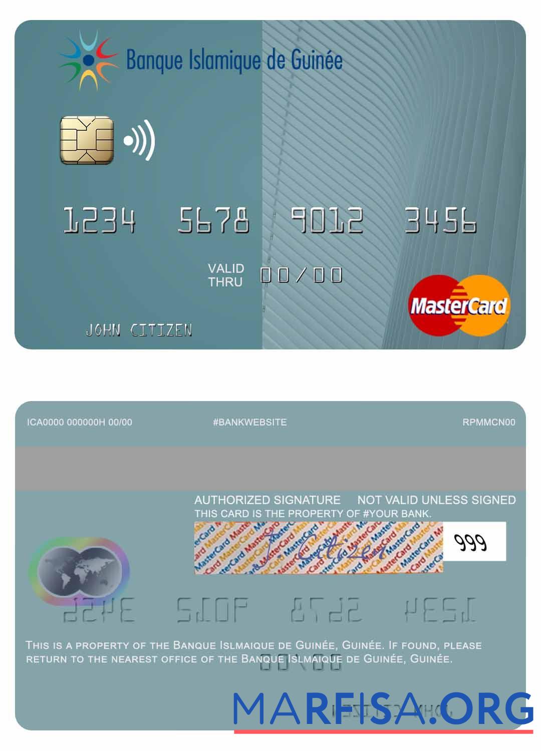 Гвинея Banque Islmaique de Guine╠üe mastercard предпросмотр