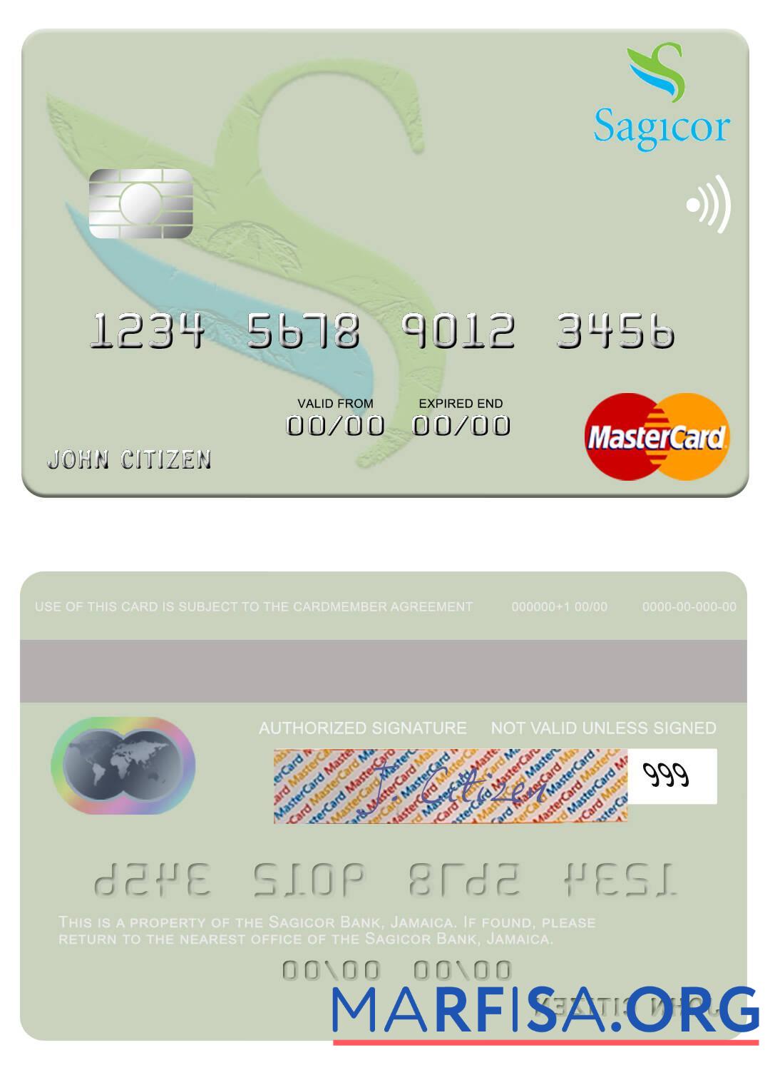 Ямайка Sagicor Банковский mastercard предпросмотр